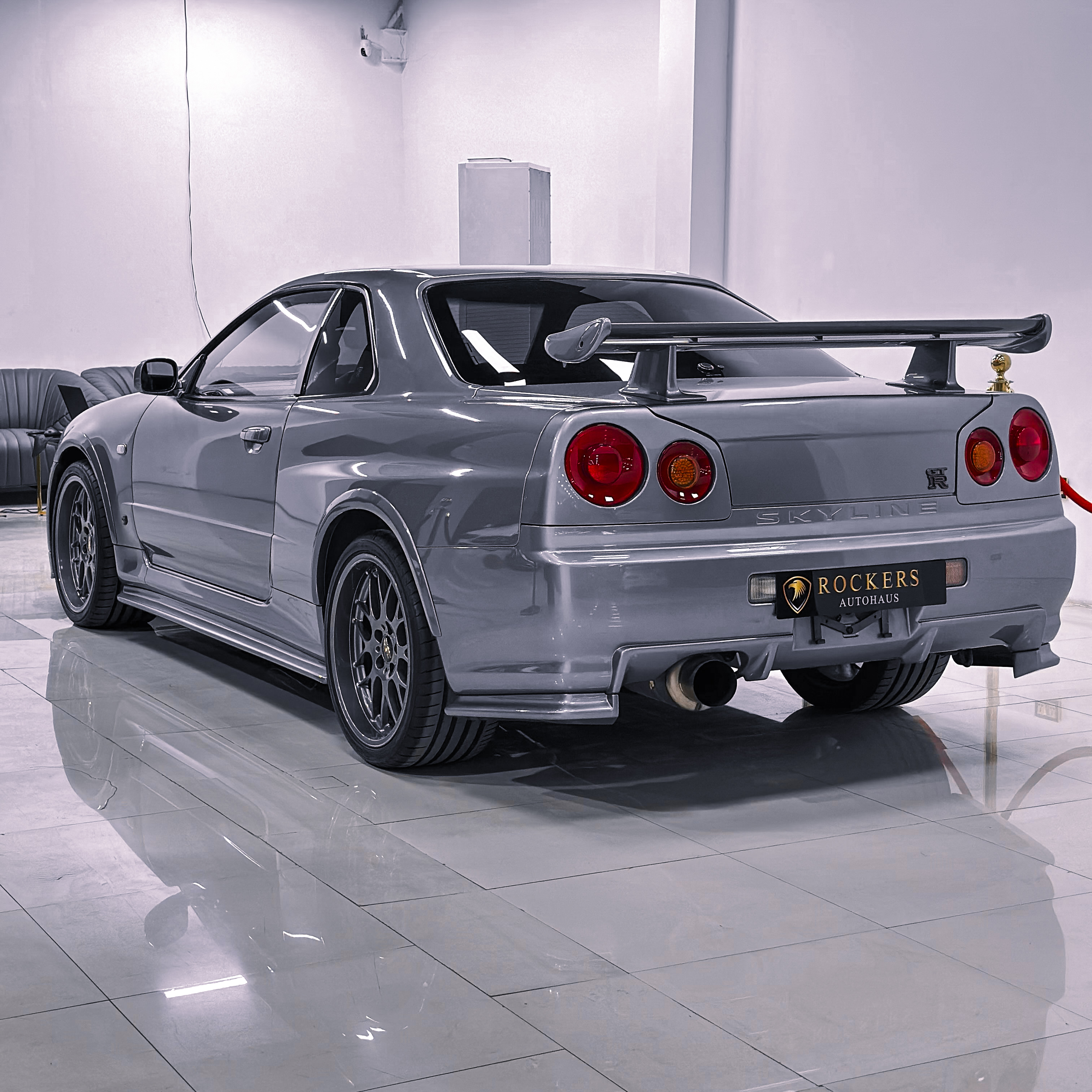 cars dubai GTR r34 Skyline side view